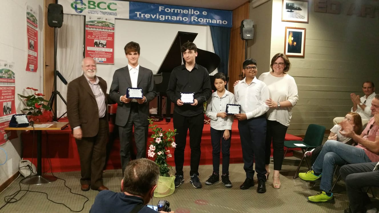 Concorso nazionale per giovani pianisti Armando Renzi 2018: secondo premio per Gabriele Piccioni